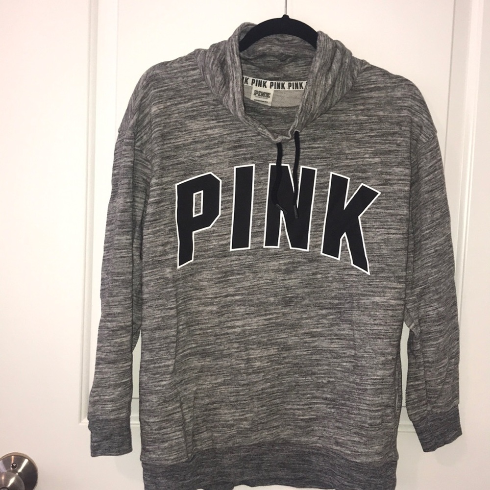 Grey cowl neck hoodie